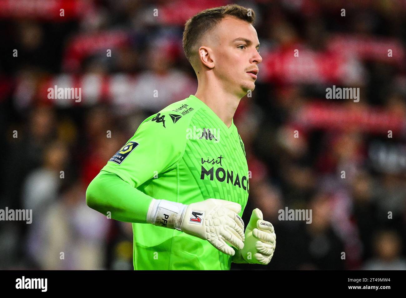 Philipp KOHN of Monaco during the French championship Ligue 1 football match between Losc Lille and AS Monaco on October 29, 2023 at Pierre Mauroy stadium in Villeneuve-d'Ascq near Lille, France - Photo Matthieu Mirville/DPPI Credit: DPPI Media/Alamy Live News Stock Photo
