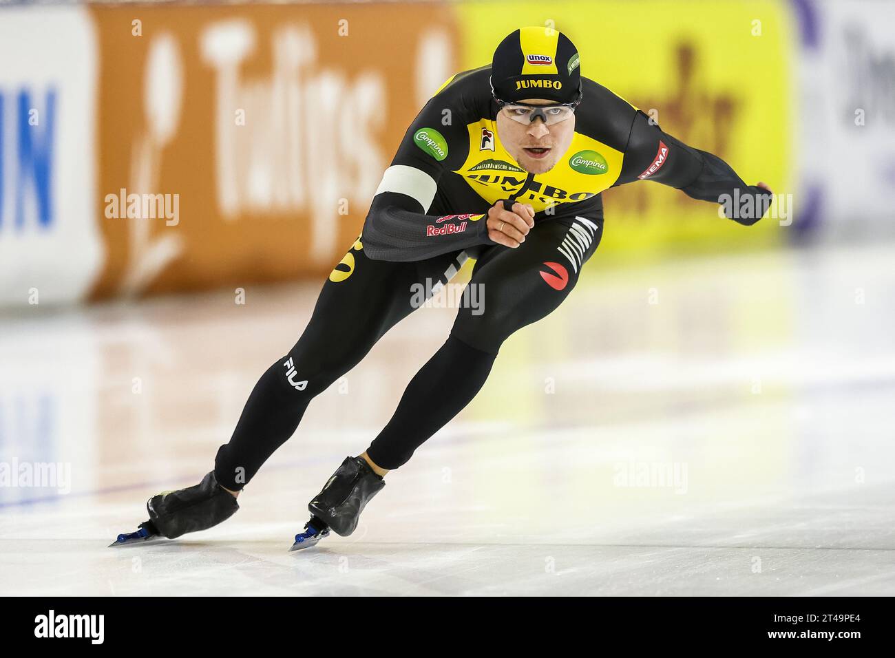 HEERENVEEN - Joep Wennemars during the 1,000m men in the Thialf ice stadium. The long track season starts with this three-day qualifying tournament for the World Cup. ANP VINCENT JANNINK Stock Photo