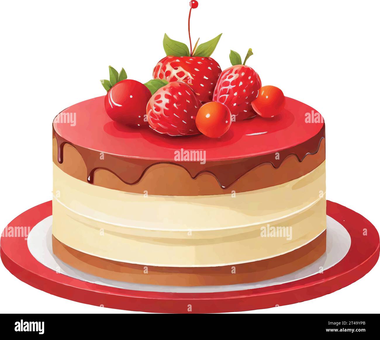 Cake Illustration Vector High Quality Stock Vector Image & Art - Alamy