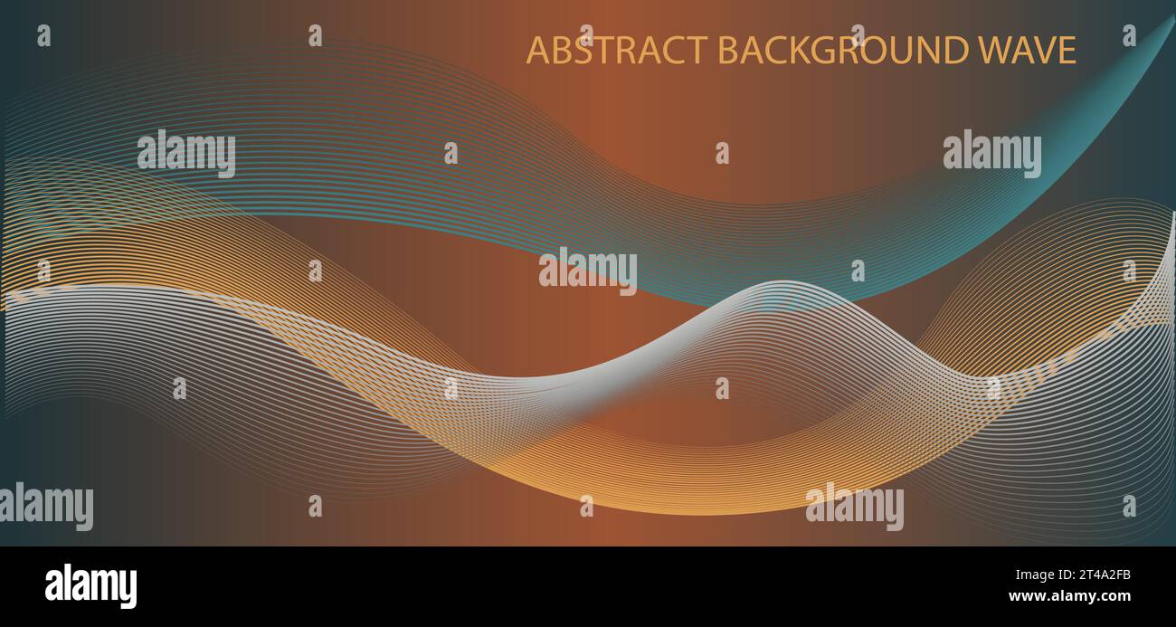 Abstract wave element for design. Digital frequency track equalizer. Stylized line art background. Vector illustration. Wave with dots created using Stock Vector