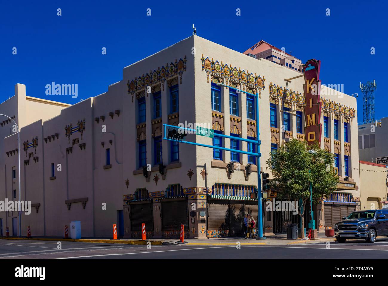 KiMo Theater along Route 66 in Albuquerque, New Mexico, USA [No property release; editorial licensing only] Stock Photo