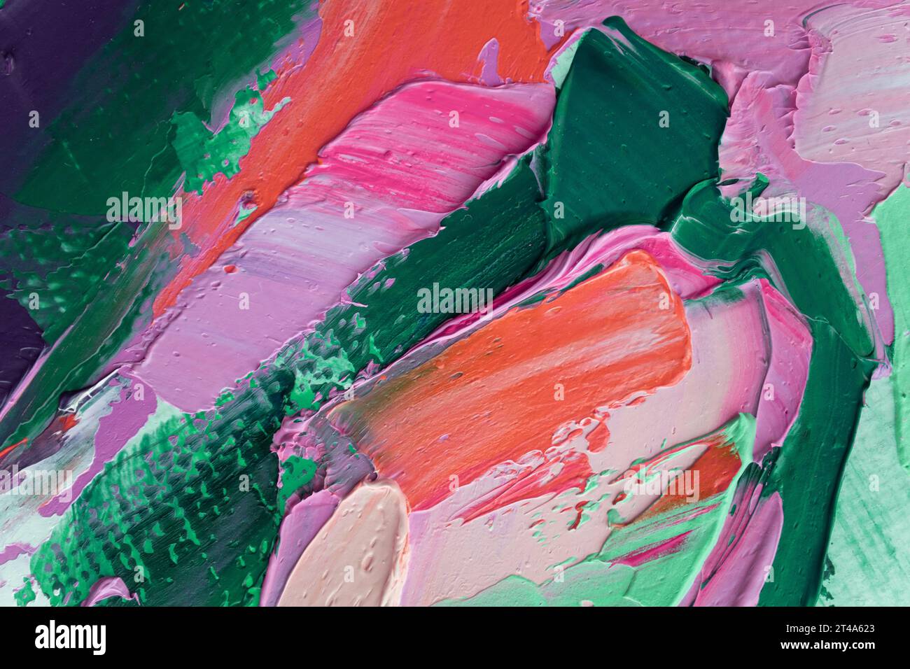 Closeup of abstract rough colorful art painting texture, with oil ...