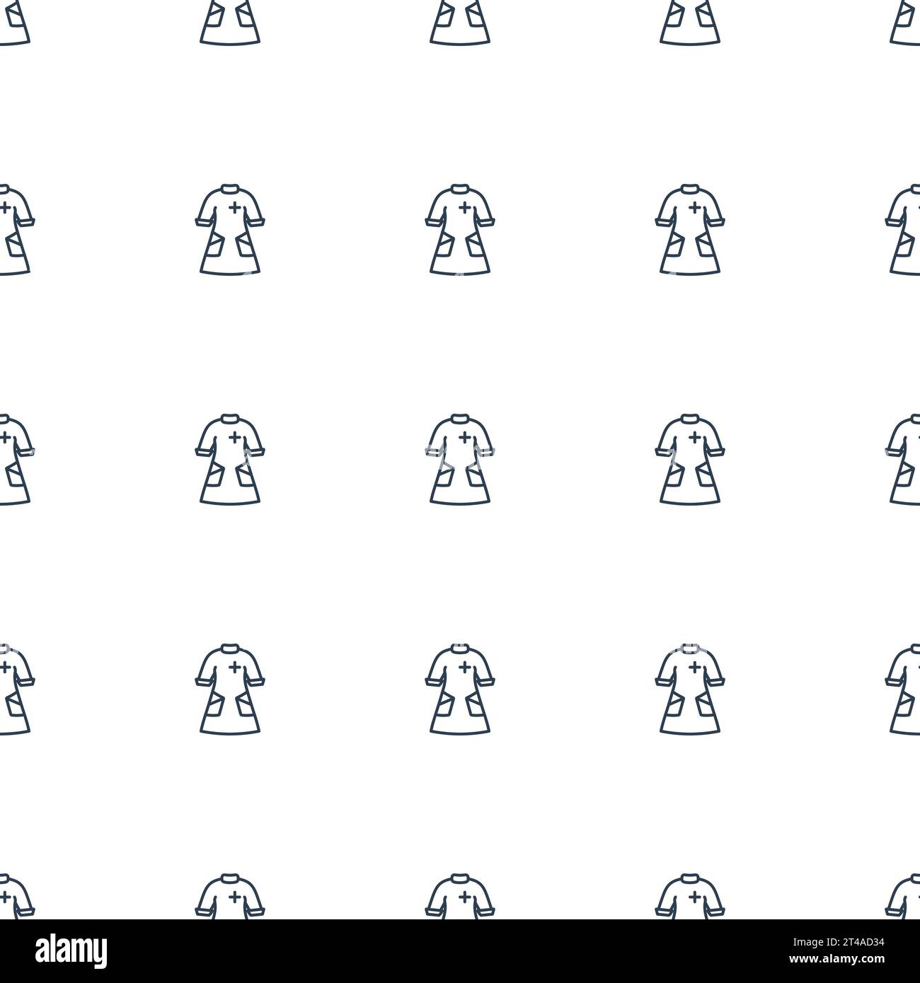 Nurse gown icon pattern seamless white background Vector Image Stock