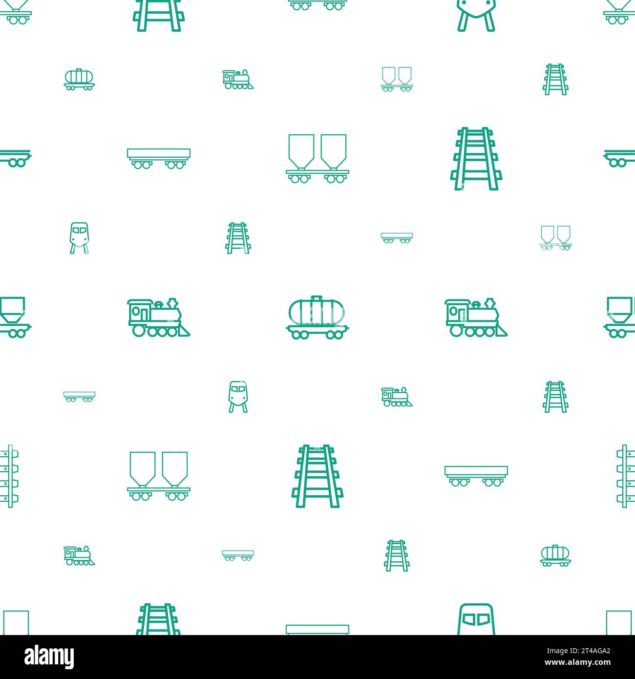Rail icons pattern seamless white background Vector Image Stock Vector ...