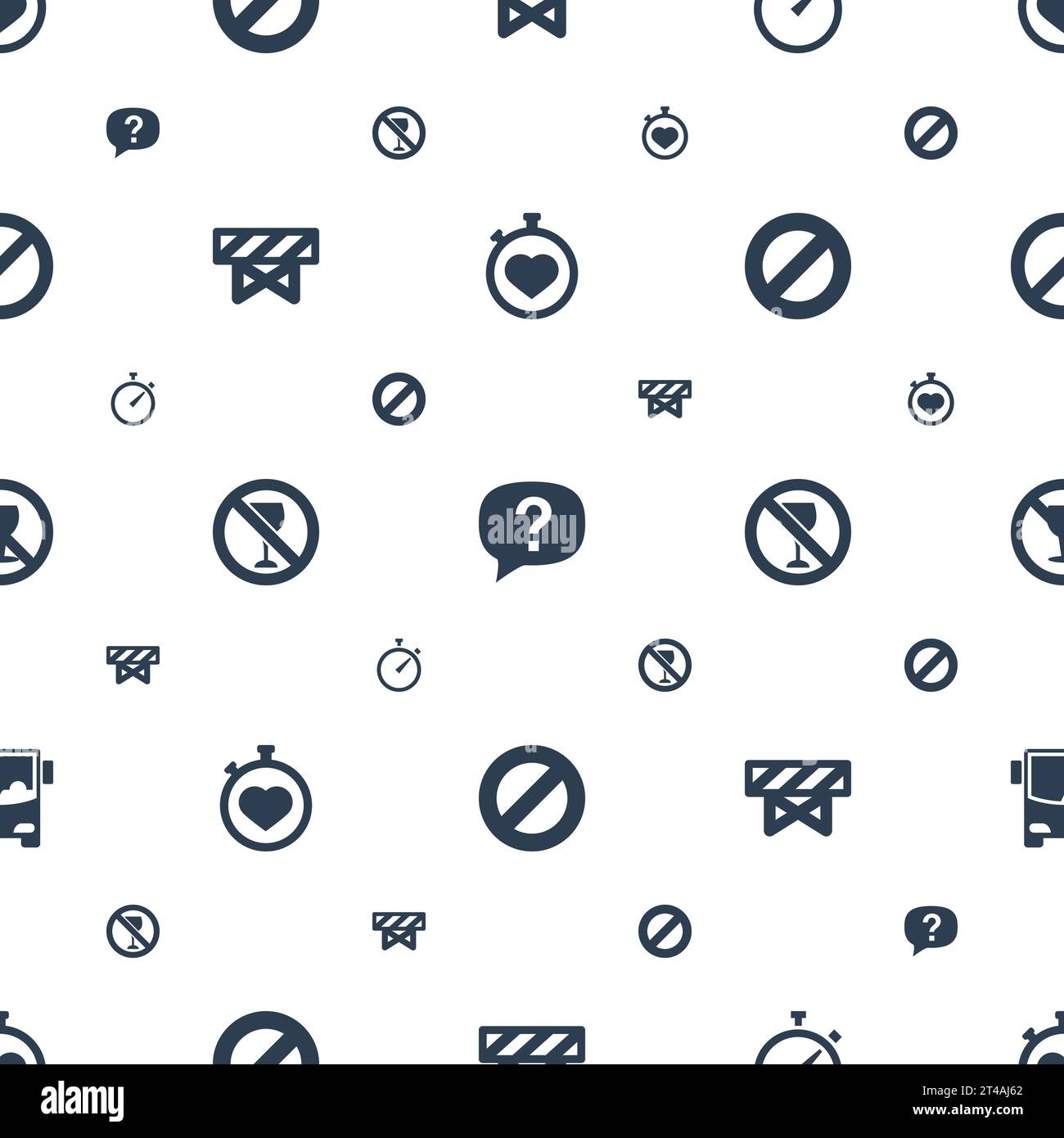 Stop icons pattern seamless white background Vector Image Stock Vector ...