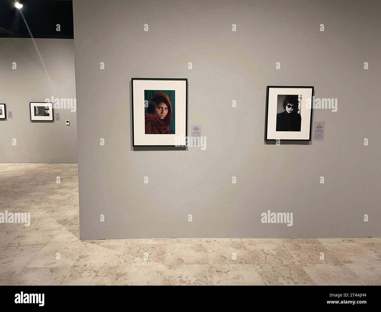 Iconic photographs on display in an exhibition of fine art photography titled The Power of Photography at the Bowers Museum in Santa Ana, Orange County, CA., USA Stock Photo