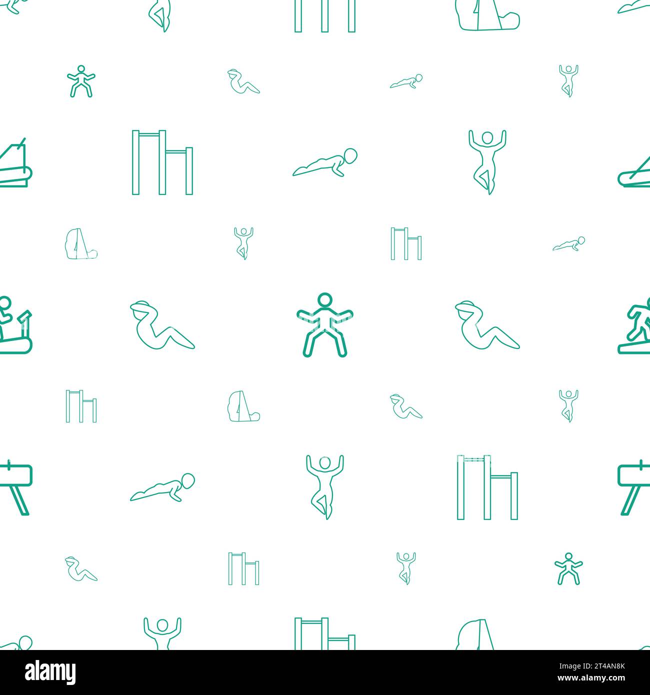 Workout icons pattern seamless white background Vector Image Stock ...