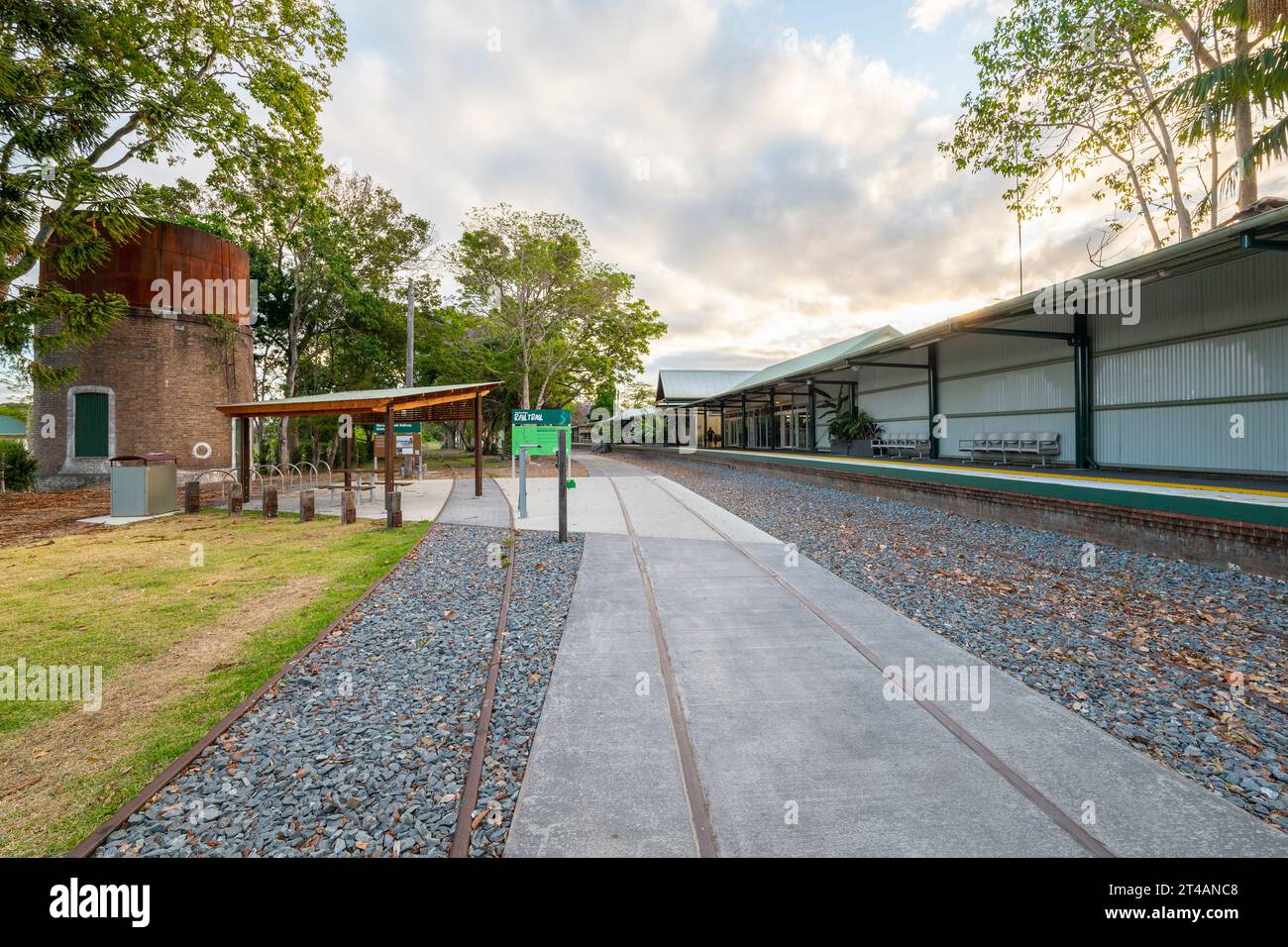 The Northern Rivers Rail Trail, starting at Murwillumbah railway station Stock Photo Alamy