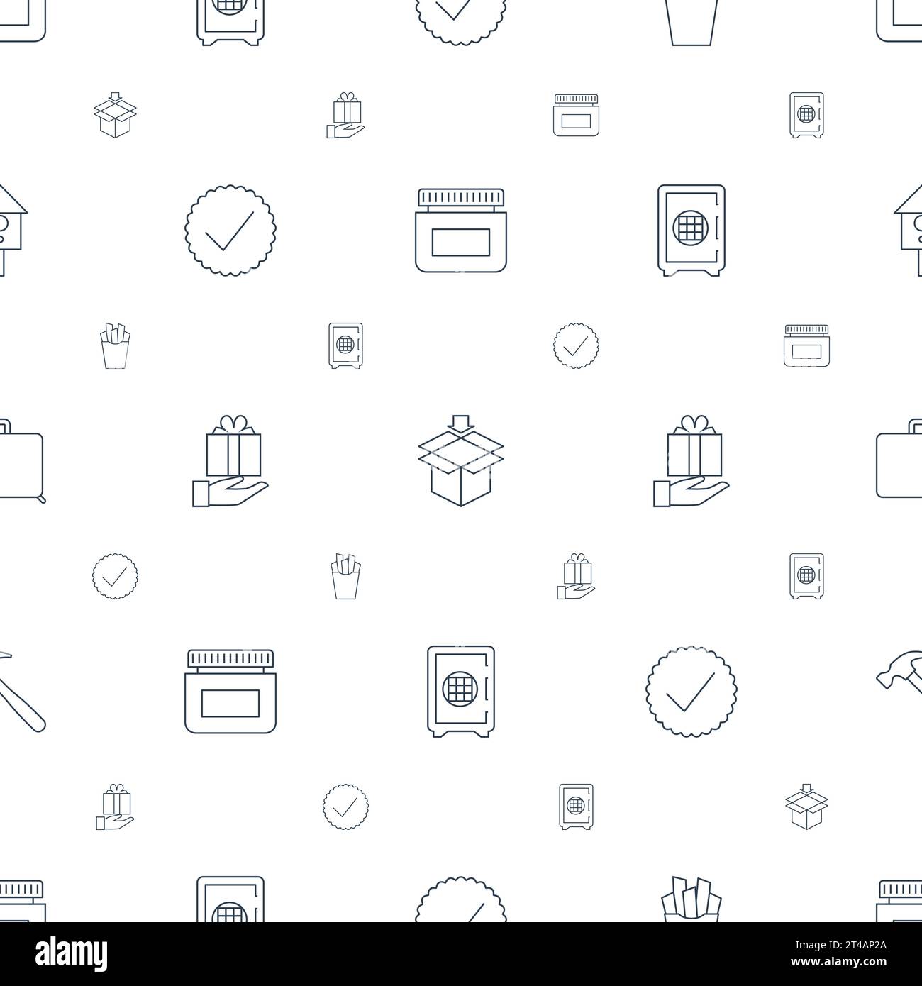 Box icons pattern seamless white background Vector Image Stock Vector ...