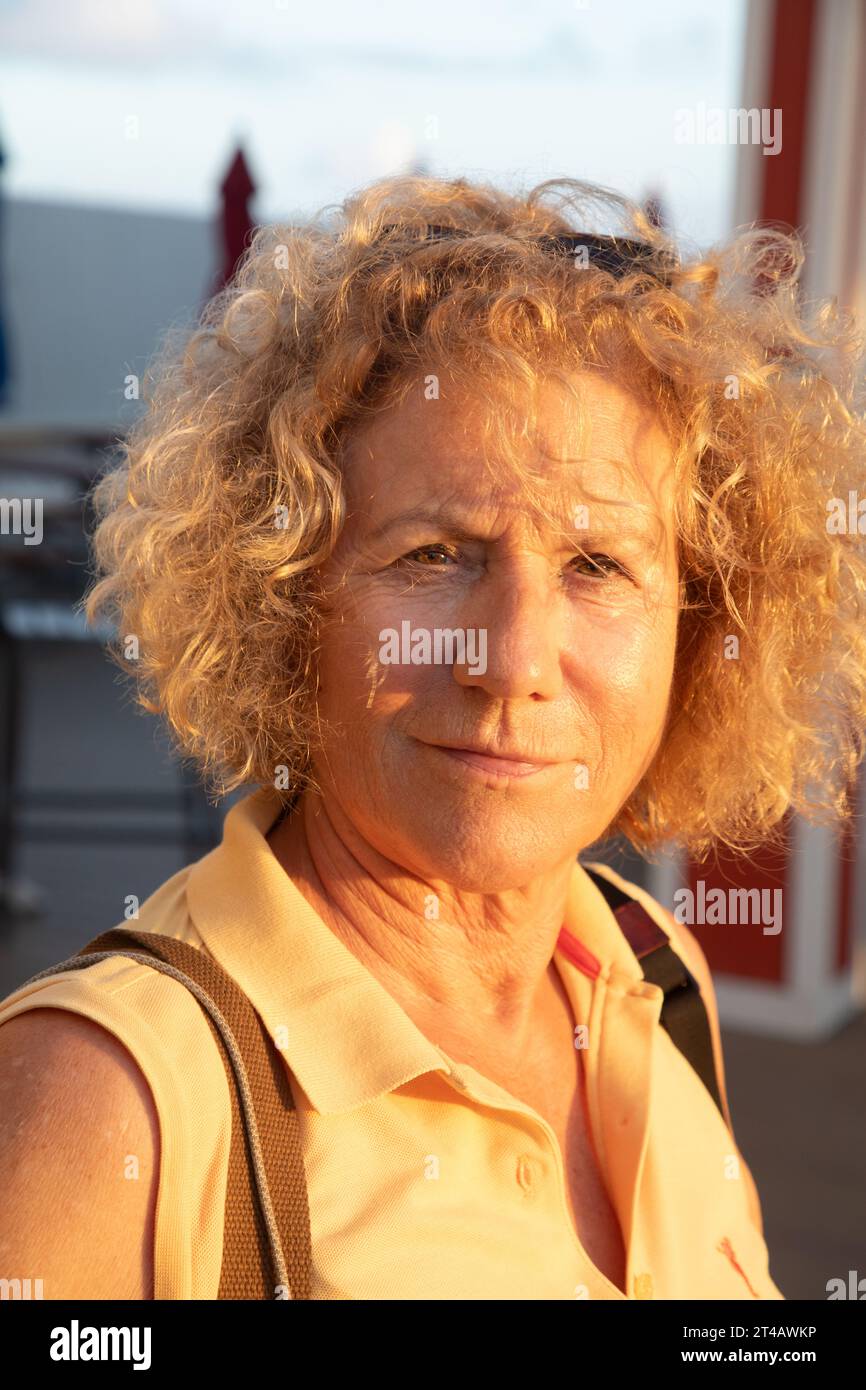 Senior woman blonde hair hi-res stock photography and images - Alamy