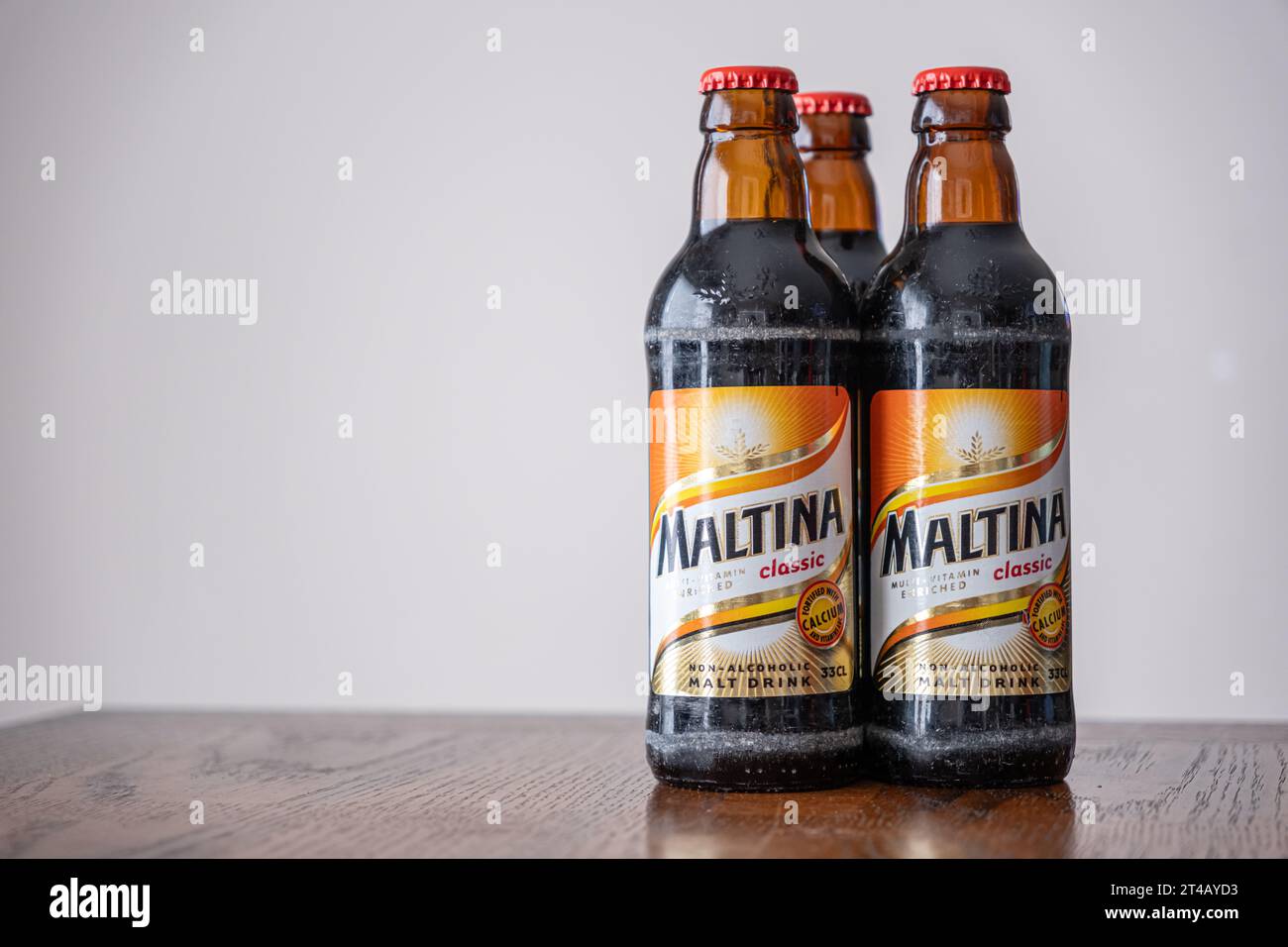 Bottles of Nigerian Malt Drink ready to drink Stock Photo - Alamy