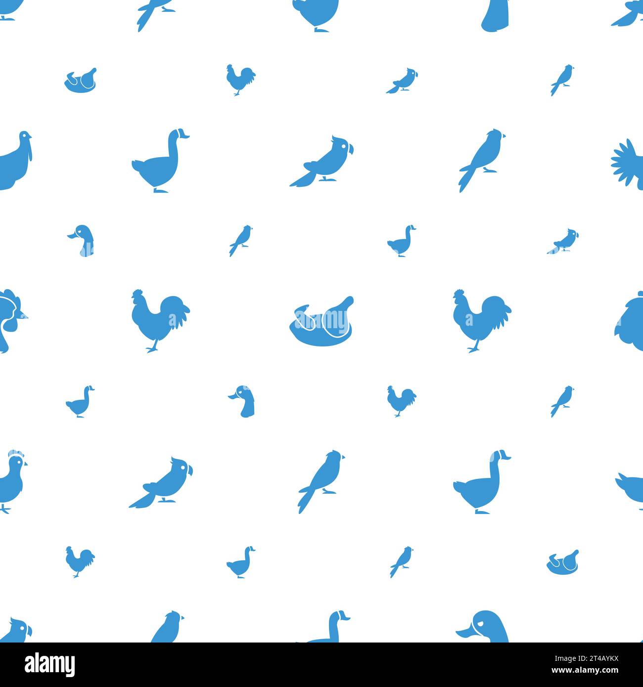 Bird icons pattern seamless white background Vector Image Stock Vector ...