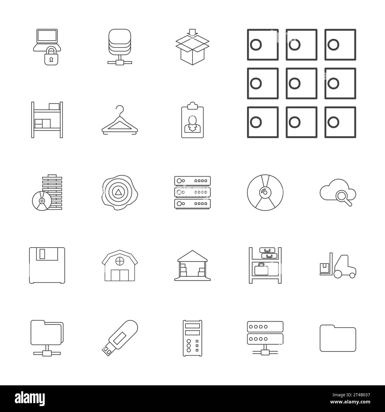 Storage icons Royalty Free Vector Image Stock Vector Image & Art Alamy