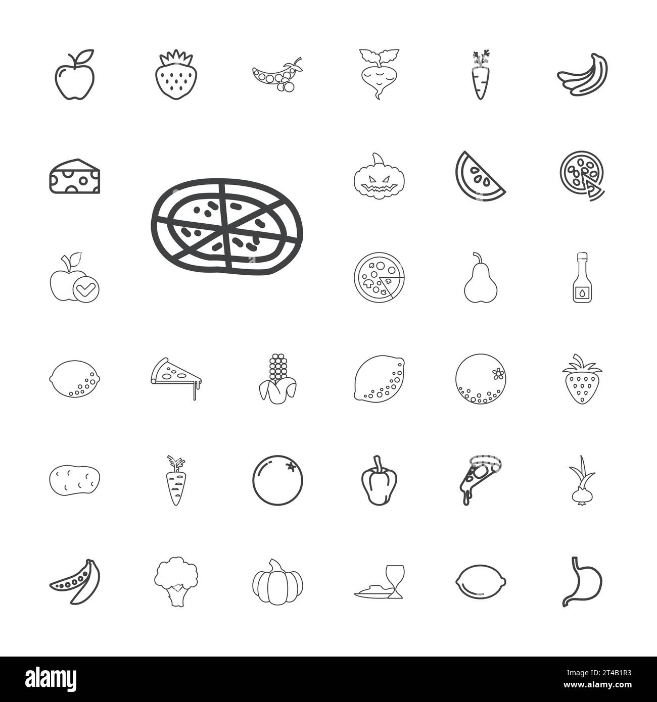 33 vegetarian icons Royalty Free Vector Image Stock Vector Image & Art ...