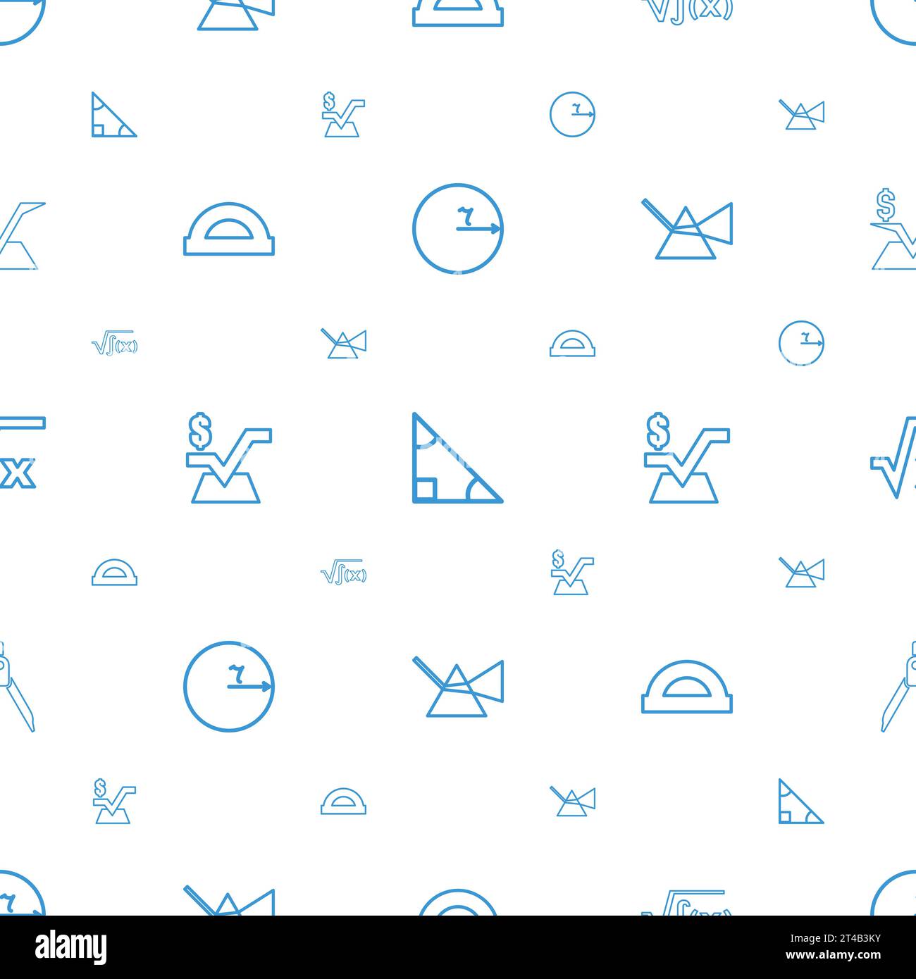 Geometry icons pattern seamless white background Vector Image Stock ...