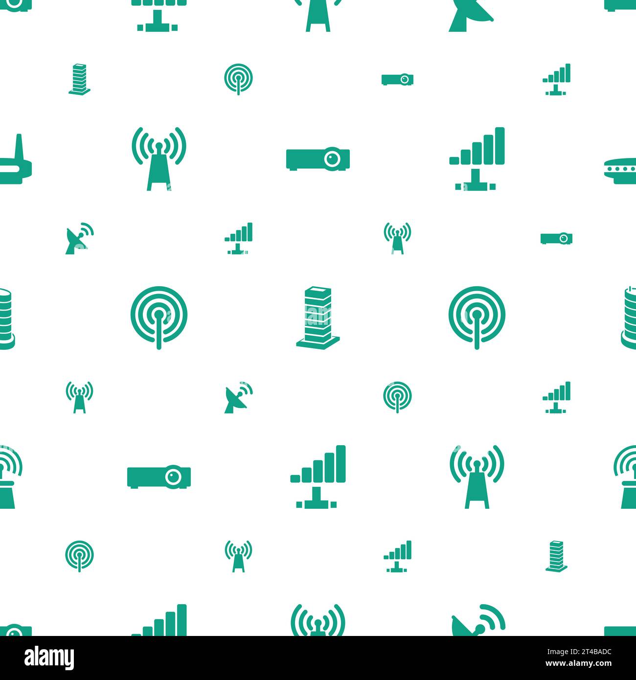 Antenna icons pattern seamless white background Vector Image Stock ...