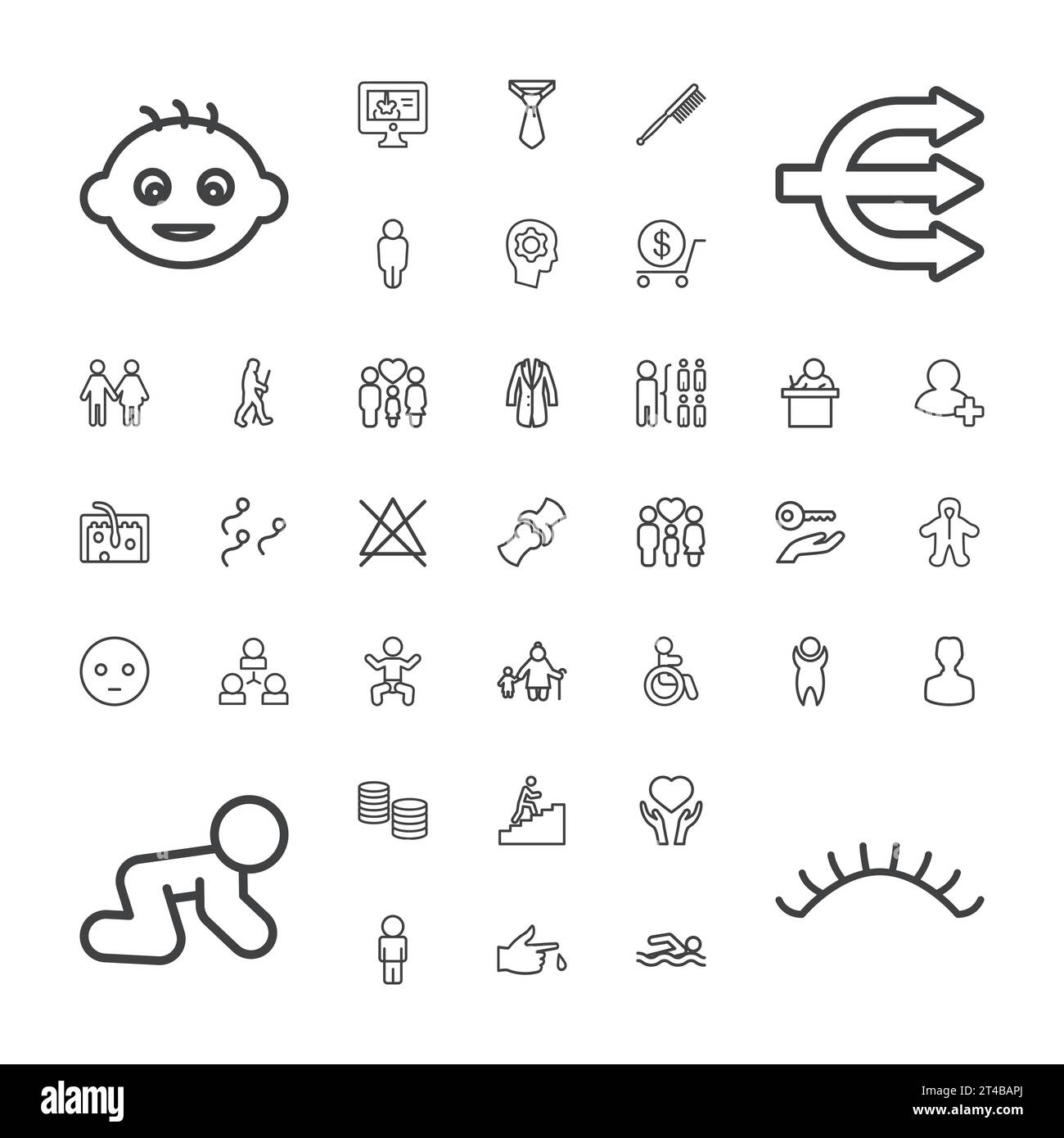 37 human icons Royalty Free Vector Image Stock Vector Image & Art - Alamy