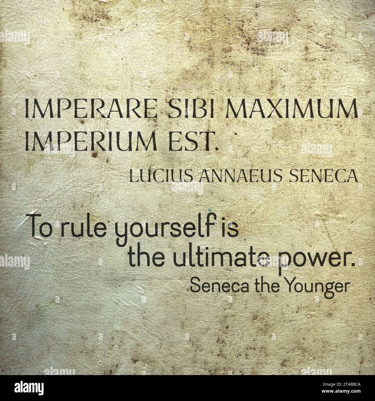 To rule yourself is the ultimate power original Latin quote with