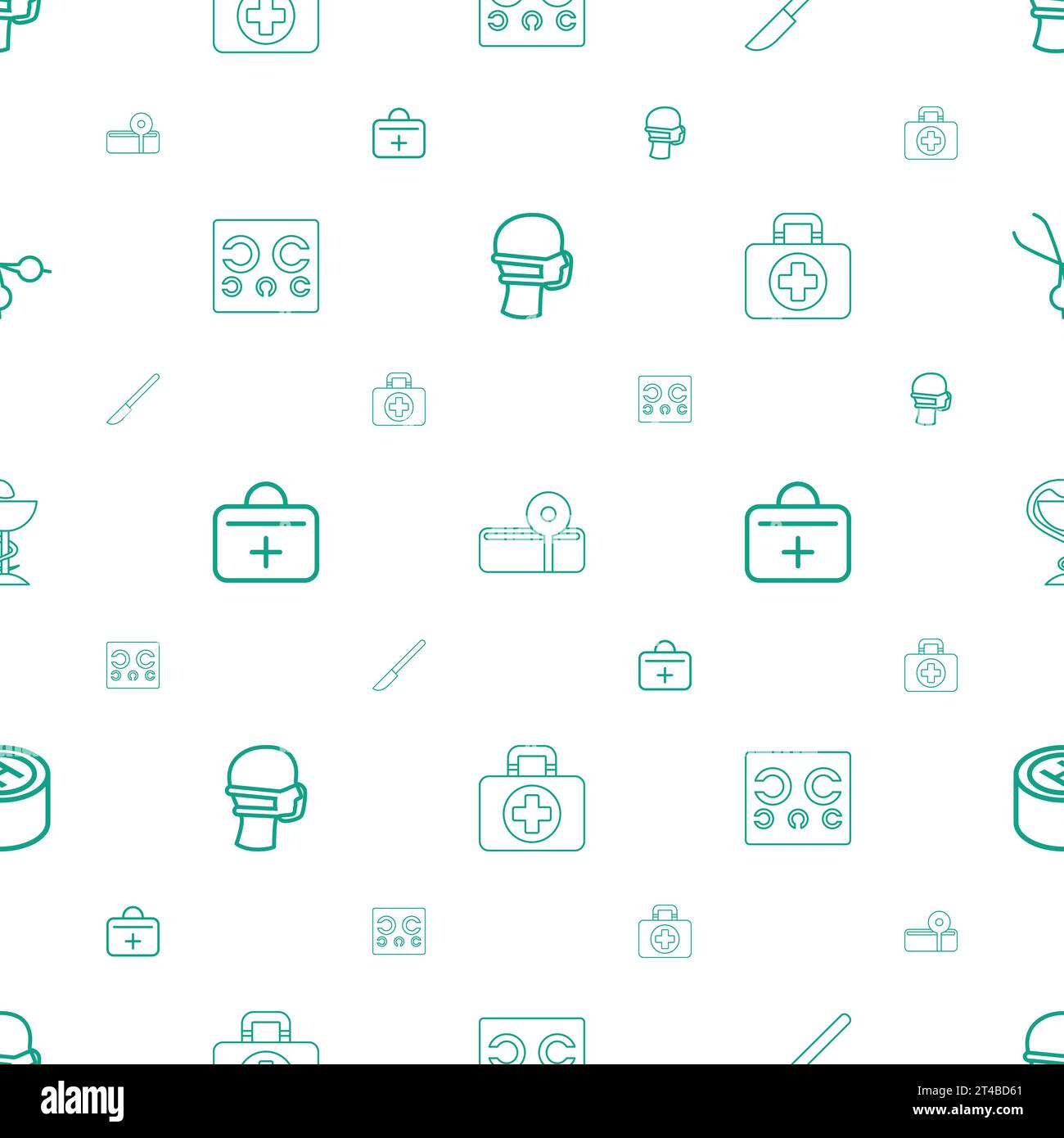 Doctor icons pattern seamless white background Vector Image Stock ...