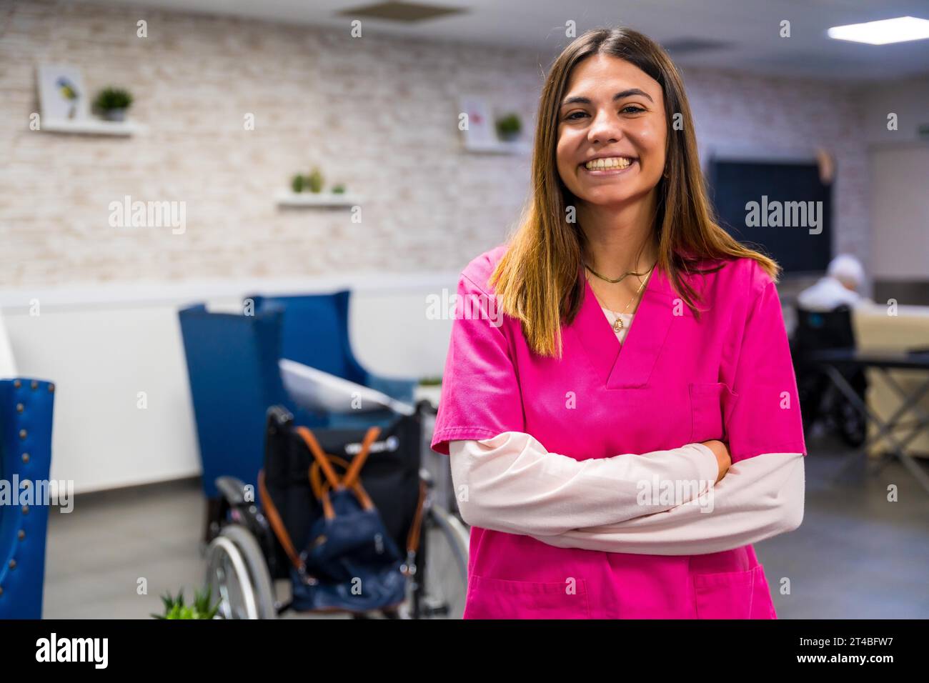 Nurse in uniform looking camera hi-res stock photography and images - Alamy