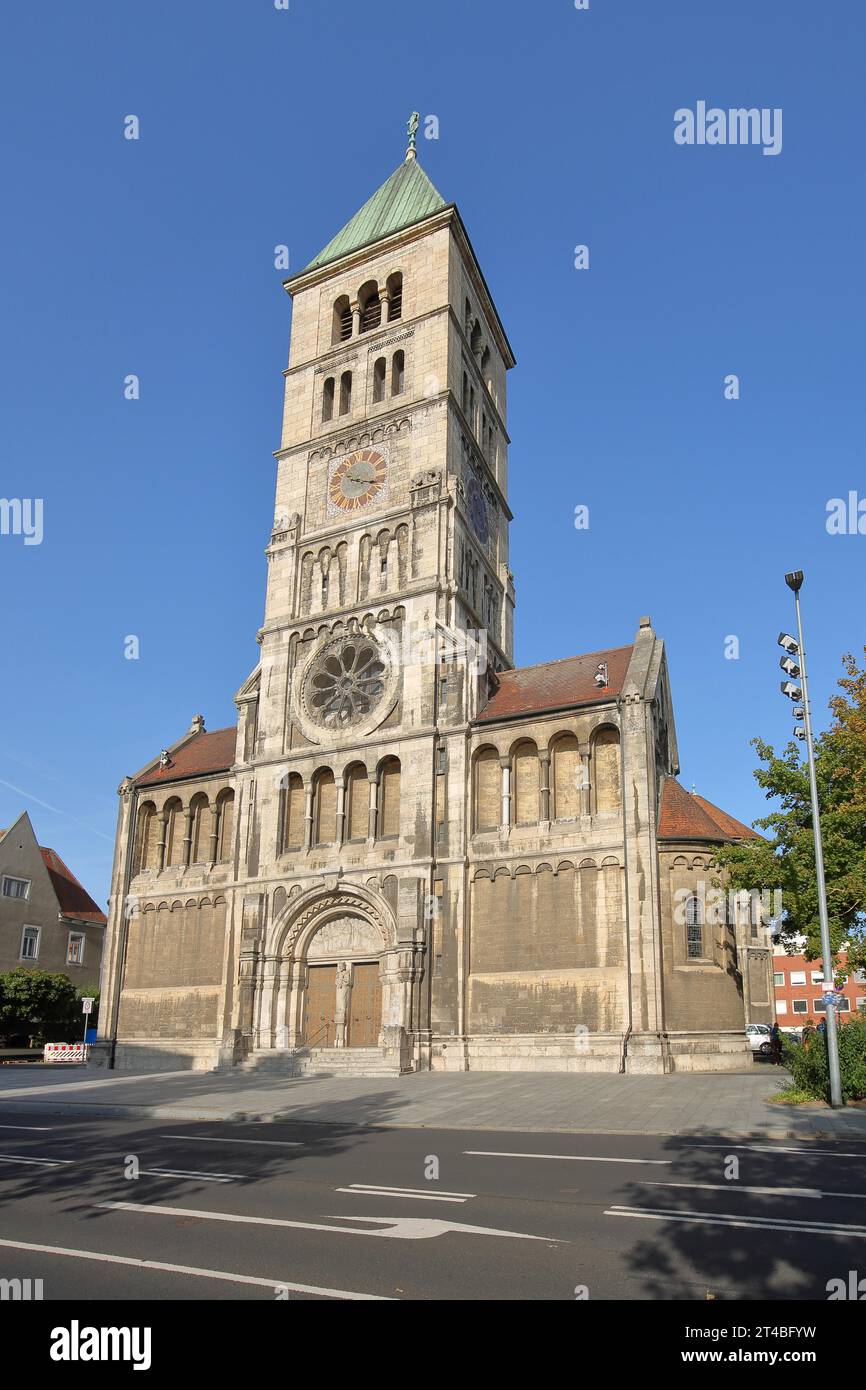 Neo-Romanesque Church of the Holy Spirit, Schweinfurt, Lower Franconia, Franconia, Bavaria, Germany Stock Photo