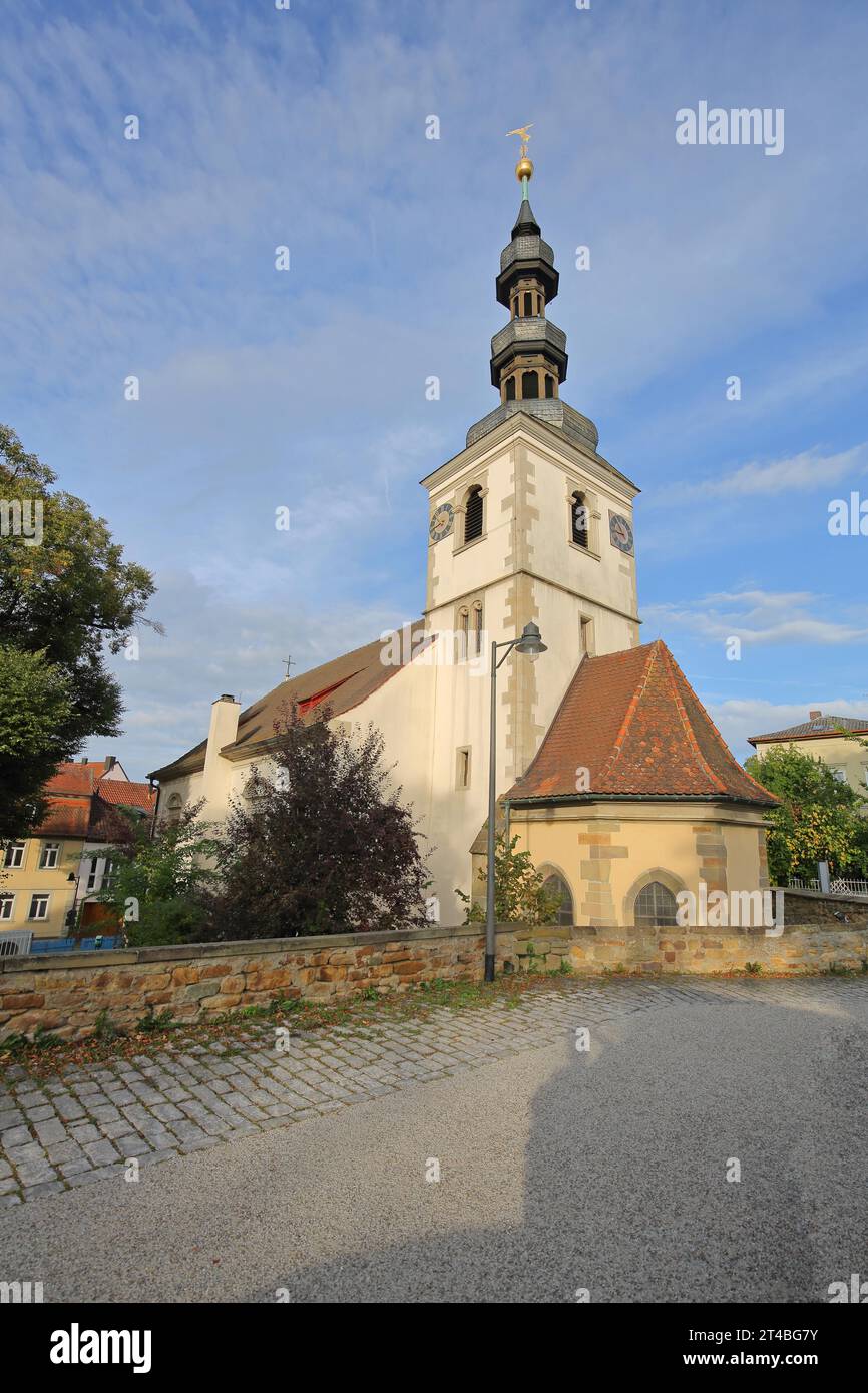Baroque St. Salvator Church, Salvator Church, Schweinfurt, Lower Franconia, Franconia, Bavaria, Germany Stock Photo