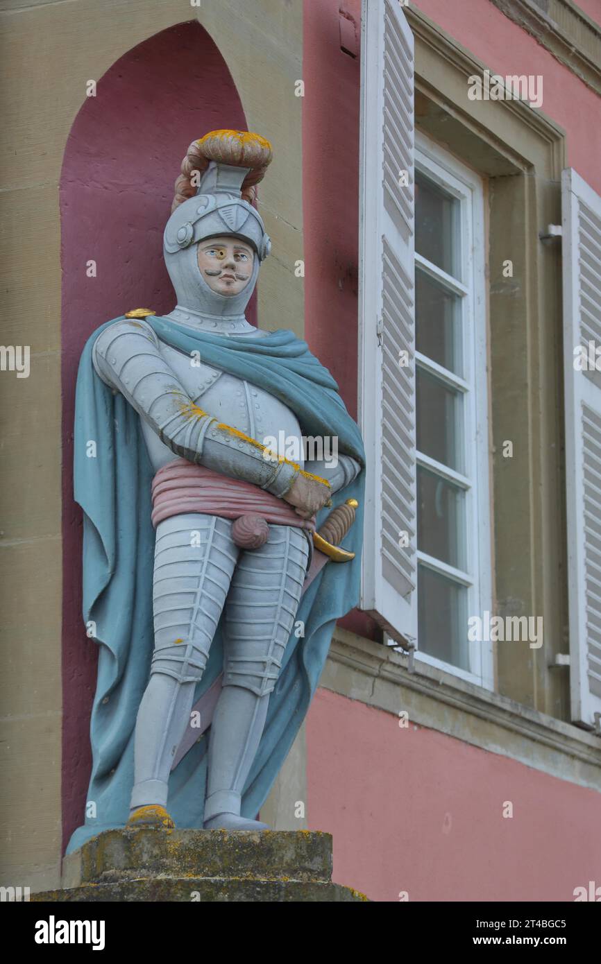 Medieval knight sculpture at the department stores' WOHA, former