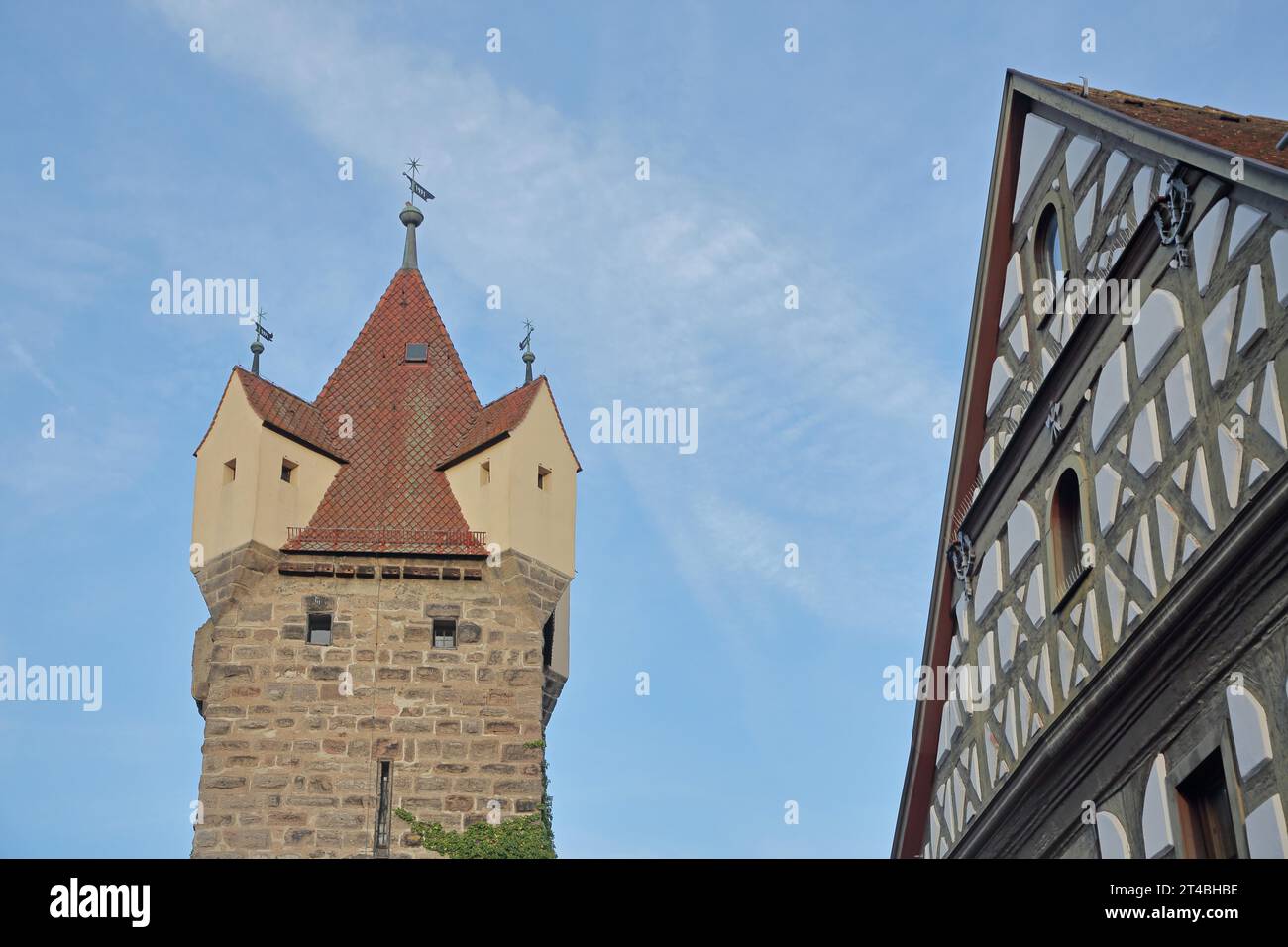 Historic Fehnturm built 13th century and halftimbered house, gable