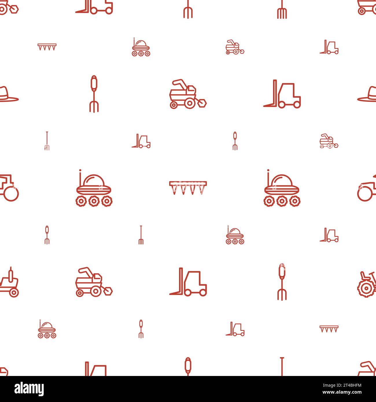 Farmer icons pattern seamless white background Vector Image Stock ...
