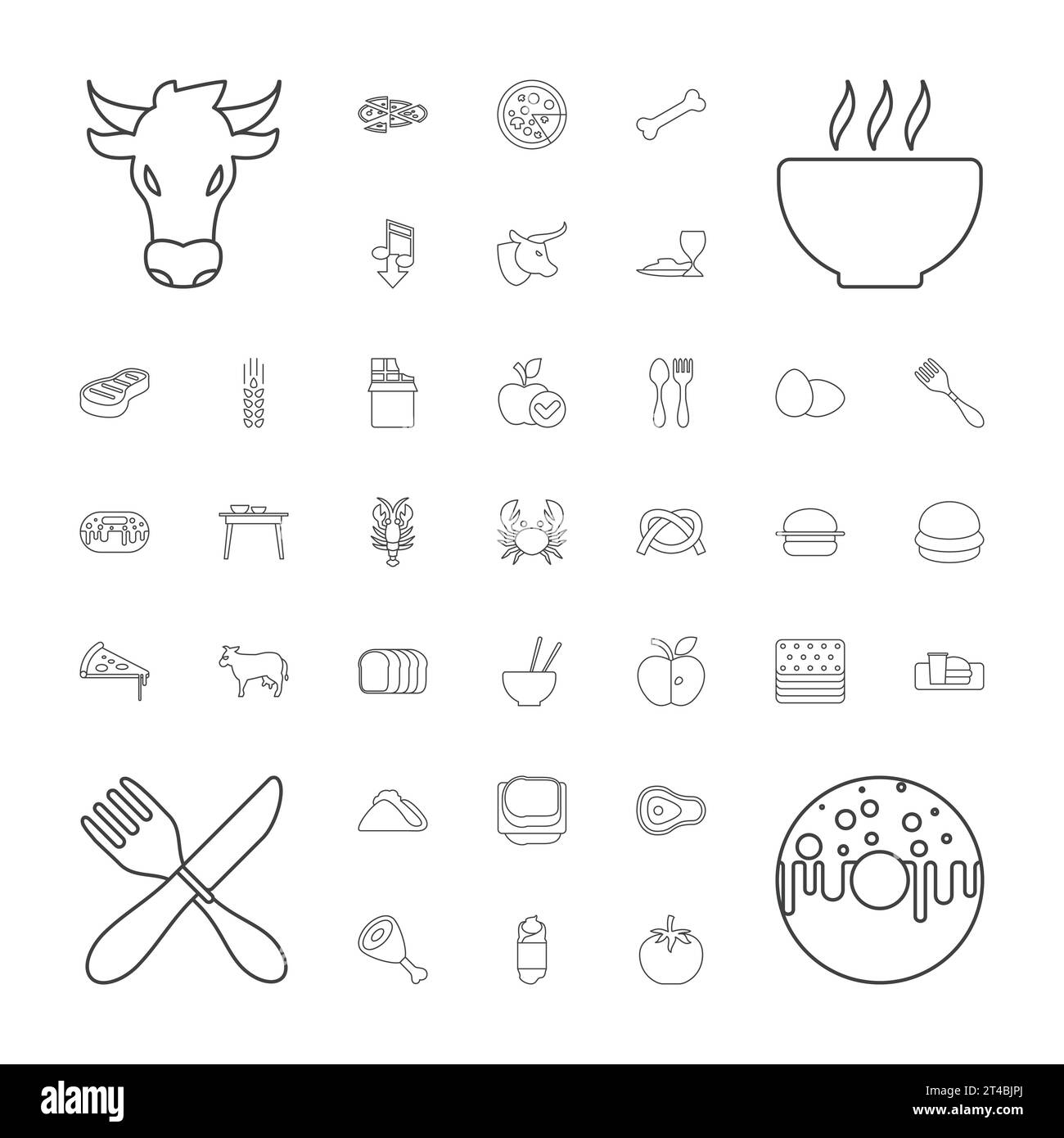 37 eat icons Royalty Free Vector Image Stock Vector Image & Art - Alamy