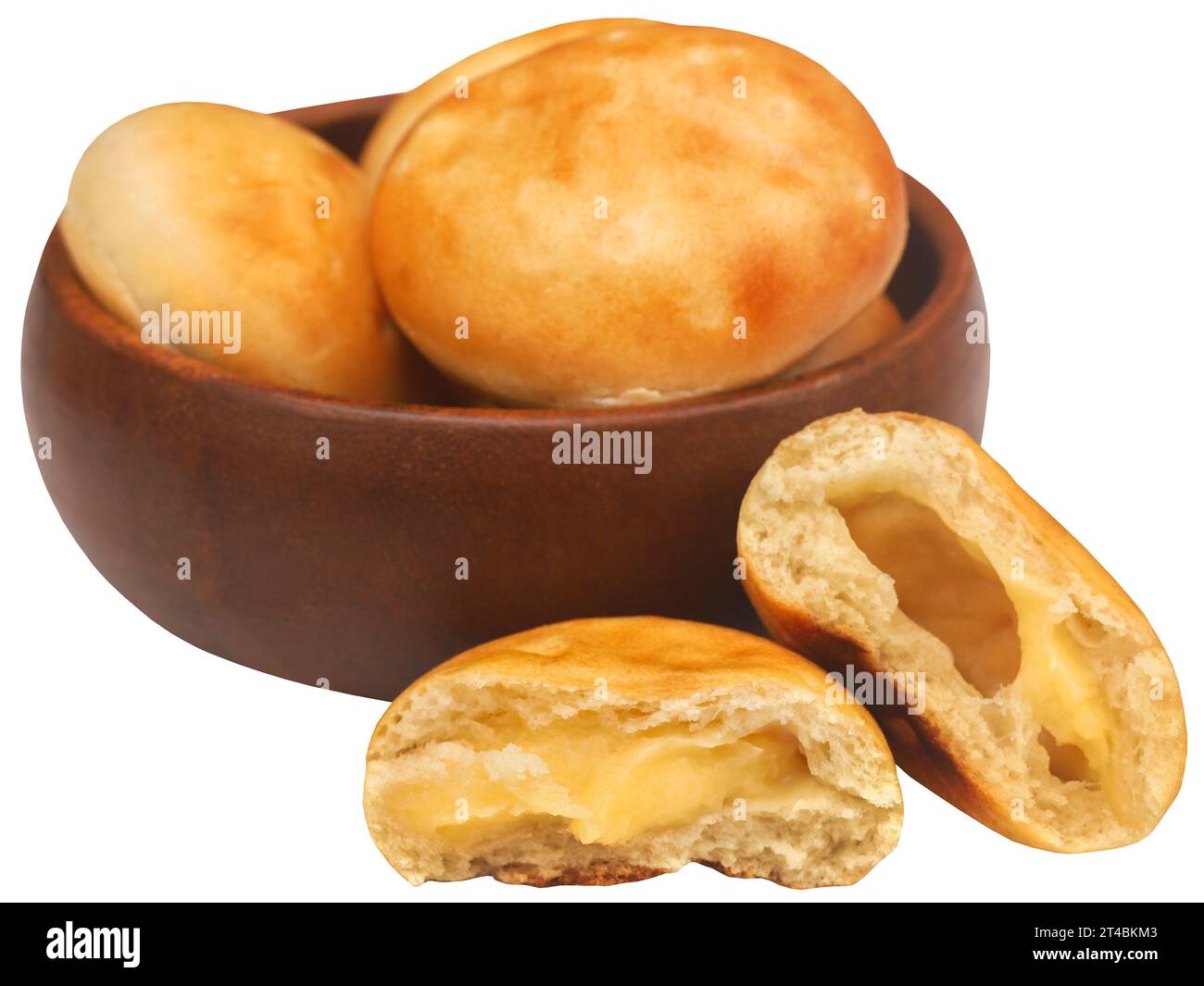 Small round vanilla bread very popular in Denmark Stock Photo