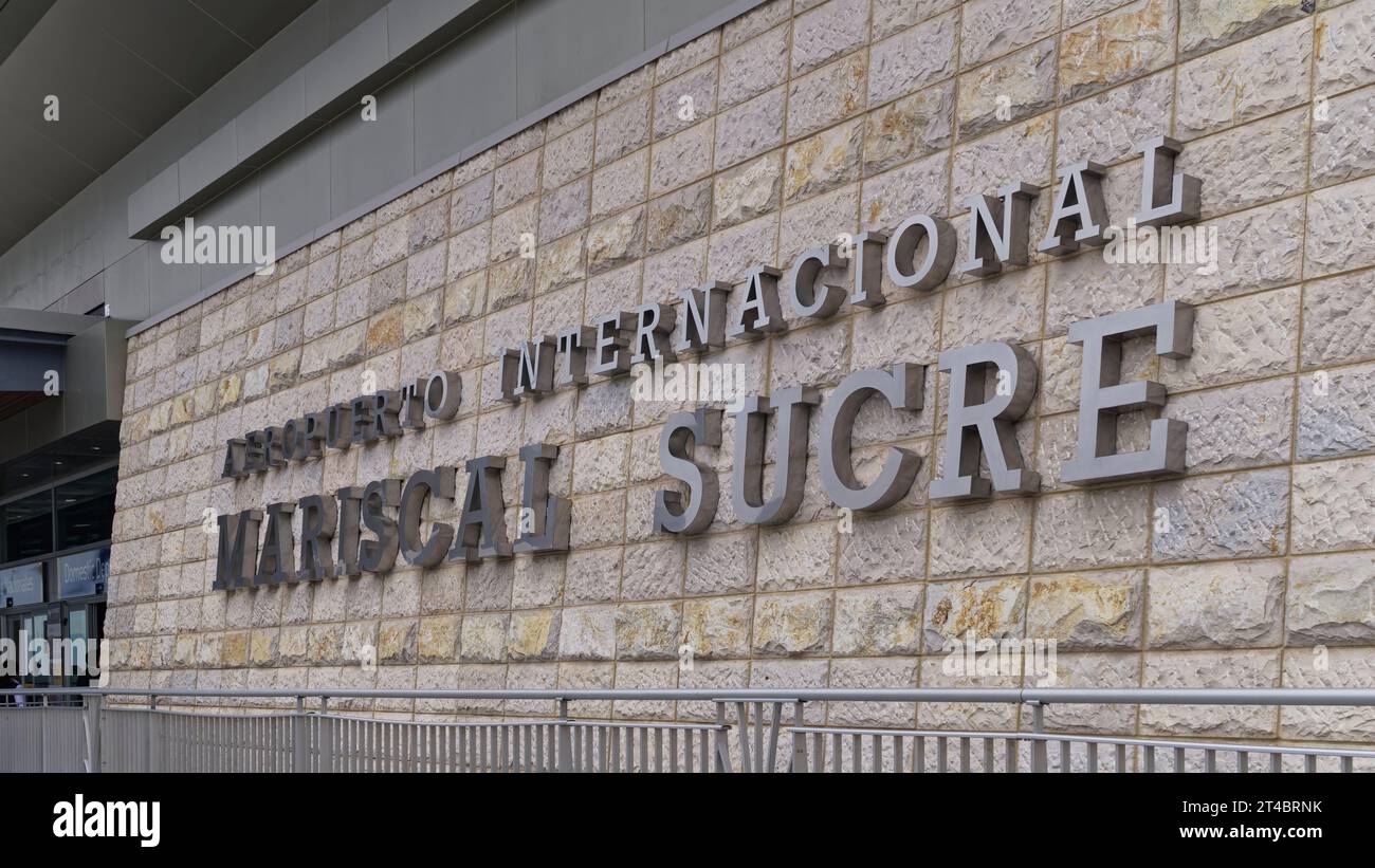 Ecuador's capital city Quito's Airport. Aeropuerto Internacional Mariscal Sucre Stock Photo