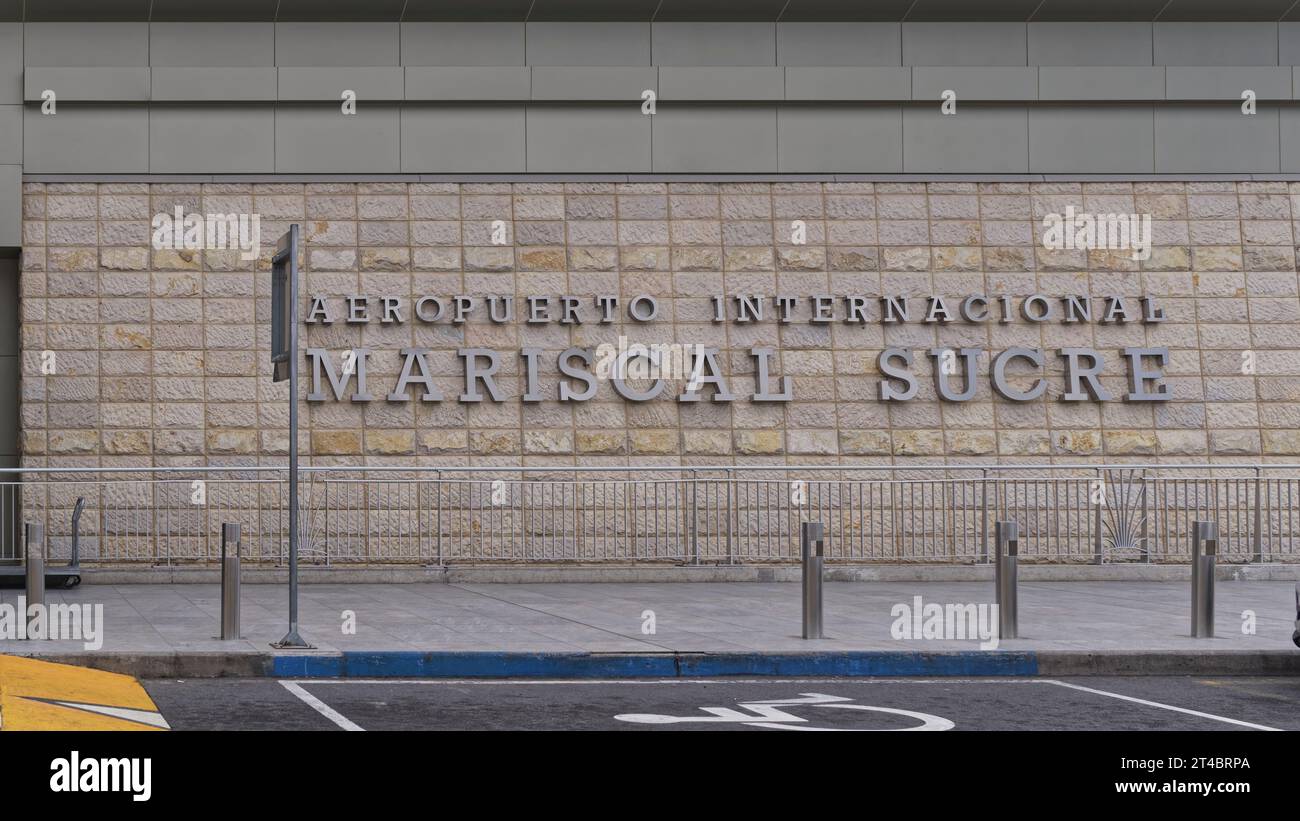 The front of Quito's International Airport in Ecuador Stock Photo Alamy