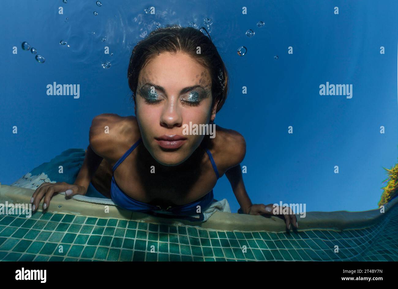 Underwater Portraits shot on location Stock Photo