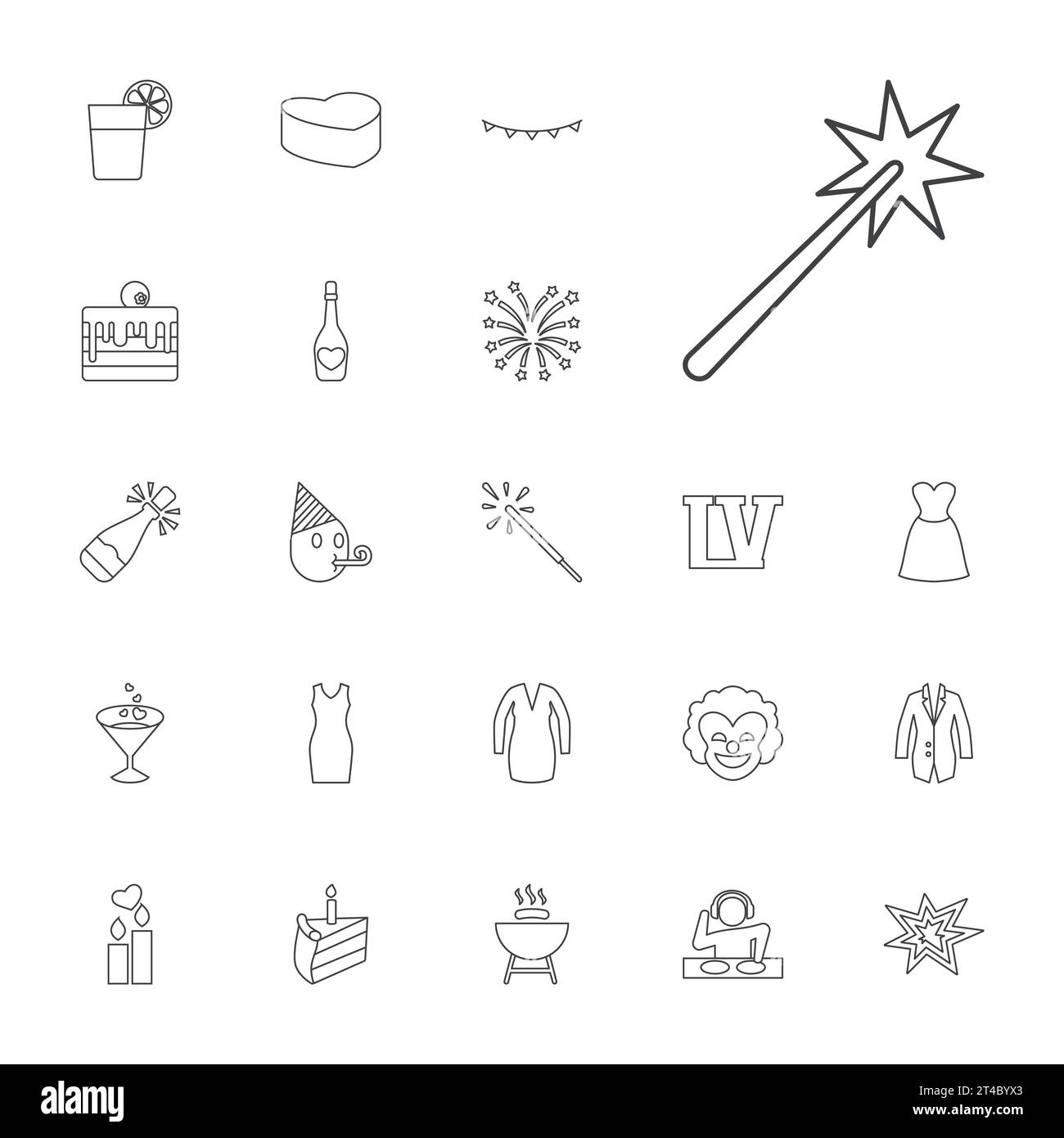 22 party icons Royalty Free Vector Image Stock Vector Image & Art - Alamy