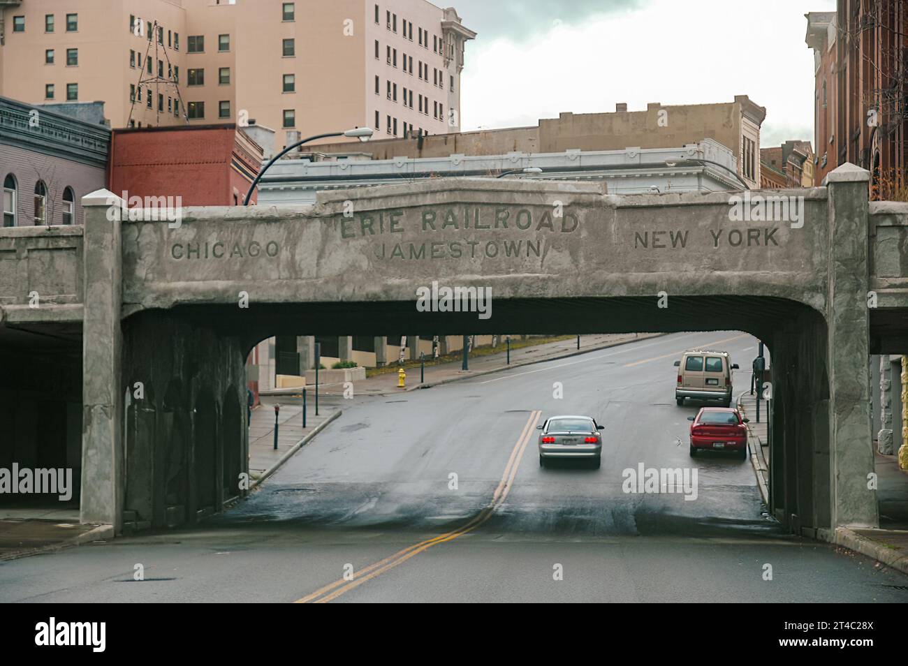 Jamestown Bridge in Downtown Jamestown New York Stock Photo - Alamy