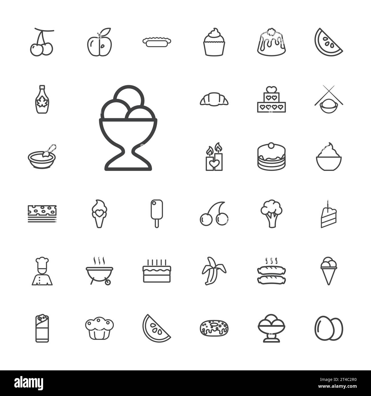 33 delicious icons Royalty Free Vector Image Stock Vector Image & Art ...