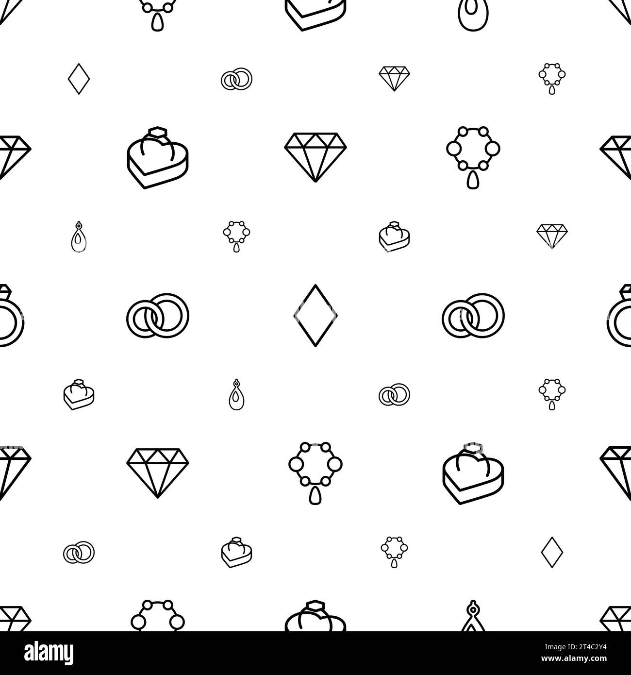 Diamond icons pattern seamless white background Vector Image Stock ...