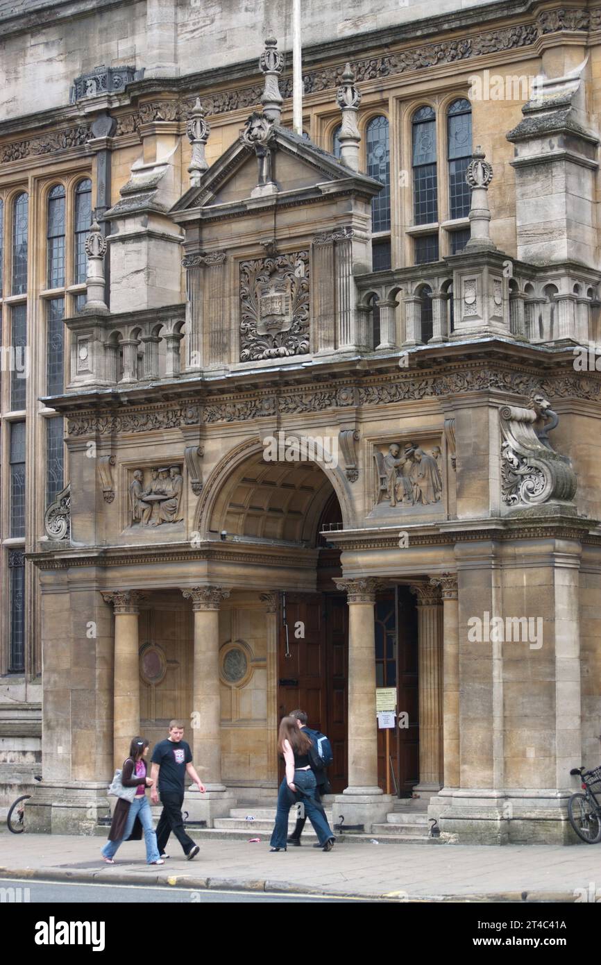 Entrance to the Examination schools building in Oxford, UK Stock Photo