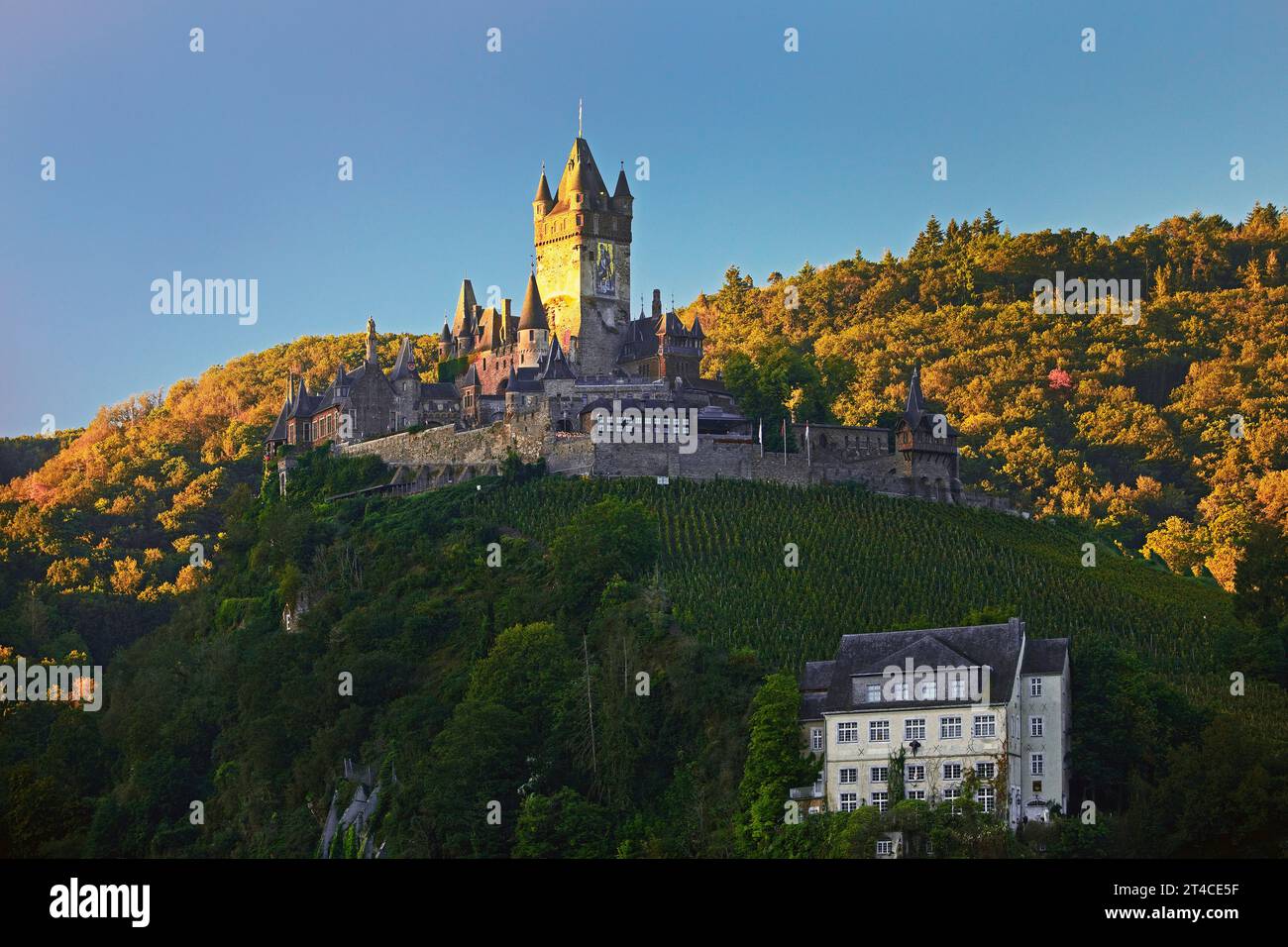 Cochem Imperial castle , Germany, Rhineland-Palatinate, Cochem Stock Photo