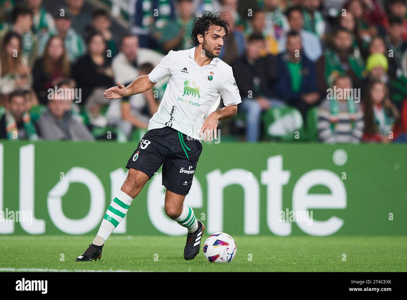 Clement Grenier of Real Racing Club in action during the LaLiga Hypermotion match between Real Racing Club and Racing Club Ferrol at Estadio El Sardin Stock Photo