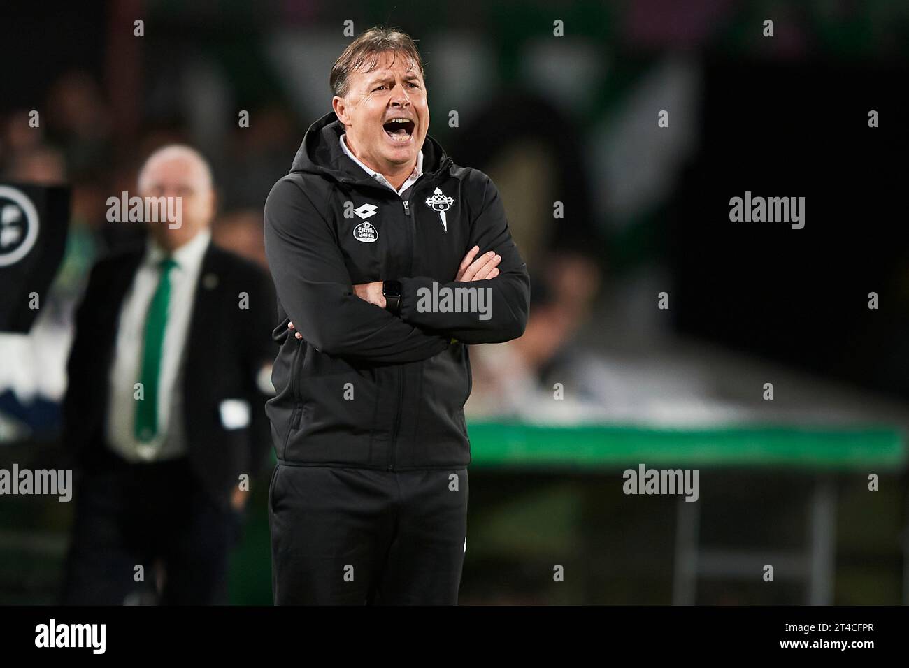 Racing Club Ferrol head coach Cristobal Parralo reacts during the LaLiga Hypermotion match between Real Racing Club and Racing Club Ferrol at Estadio Stock Photo