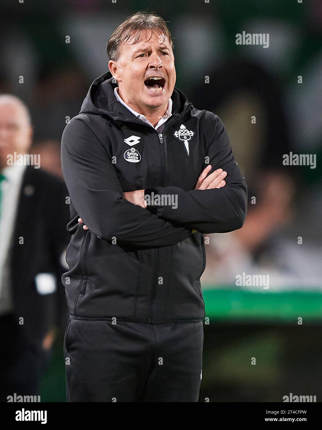 Racing Club Ferrol head coach Cristobal Parralo reacts during the LaLiga Hypermotion match between Real Racing Club and Racing Club Ferrol at Estadio Stock Photo