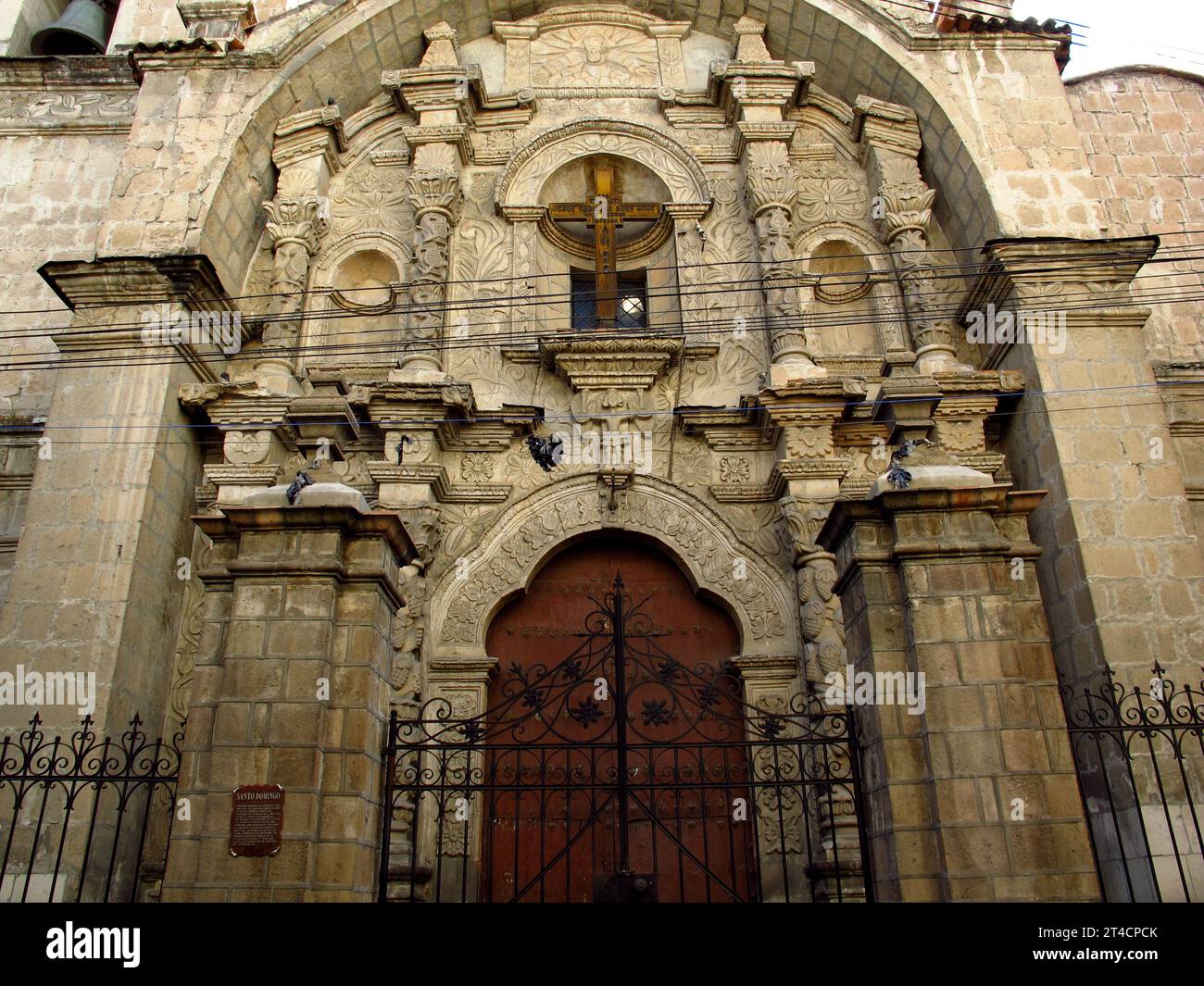 The church in center of La Paz city, Bolivia Stock Photo