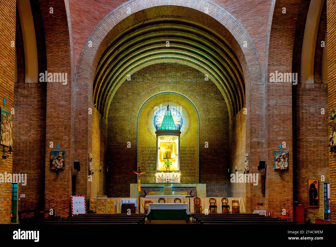 Interior of the Church of the Cuore Immacolato di Maria, Pescara, Italy Stock Photo