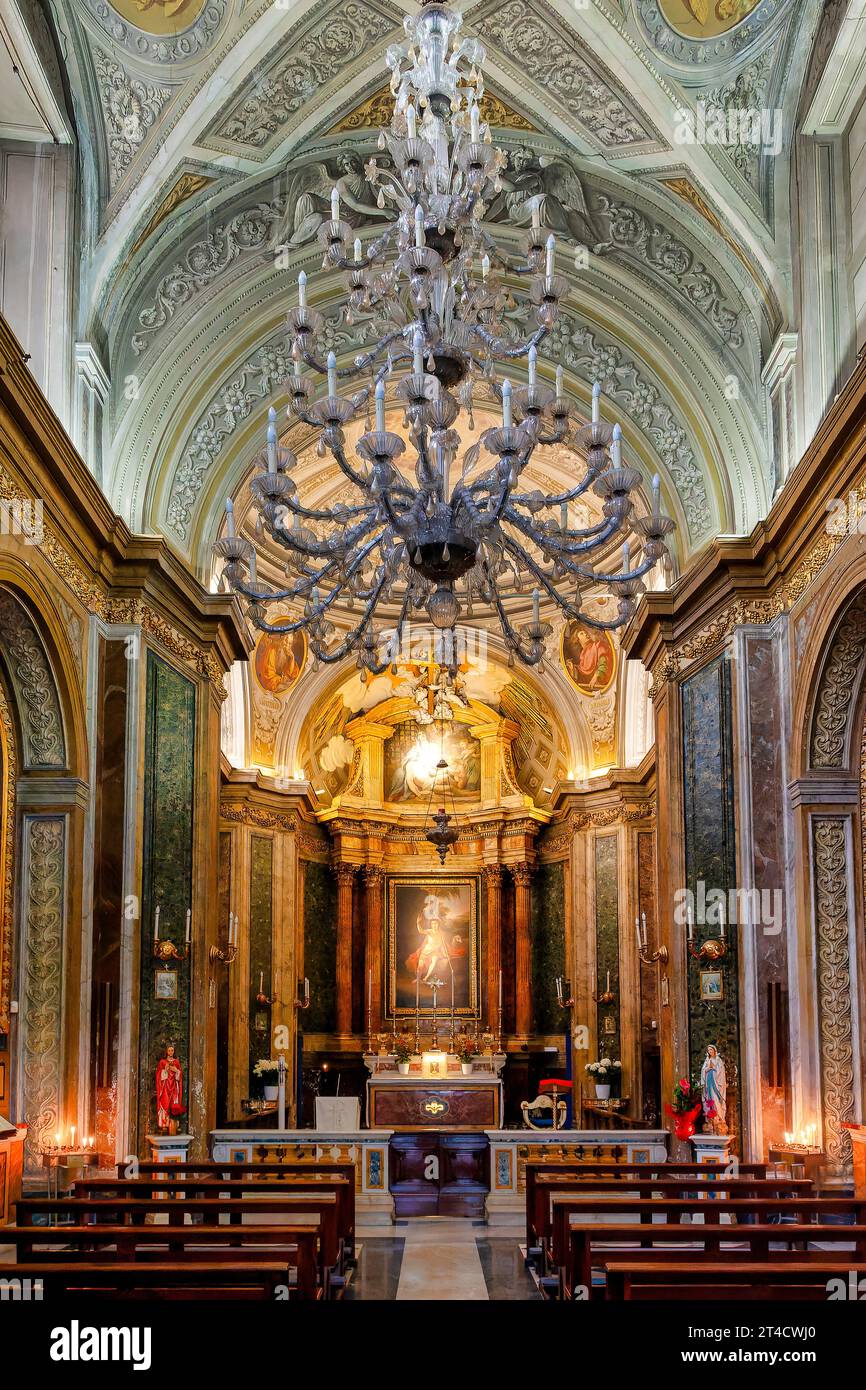 Interior of the Church of San Giovanni della Pigna, Rome, Italy Stock Photo