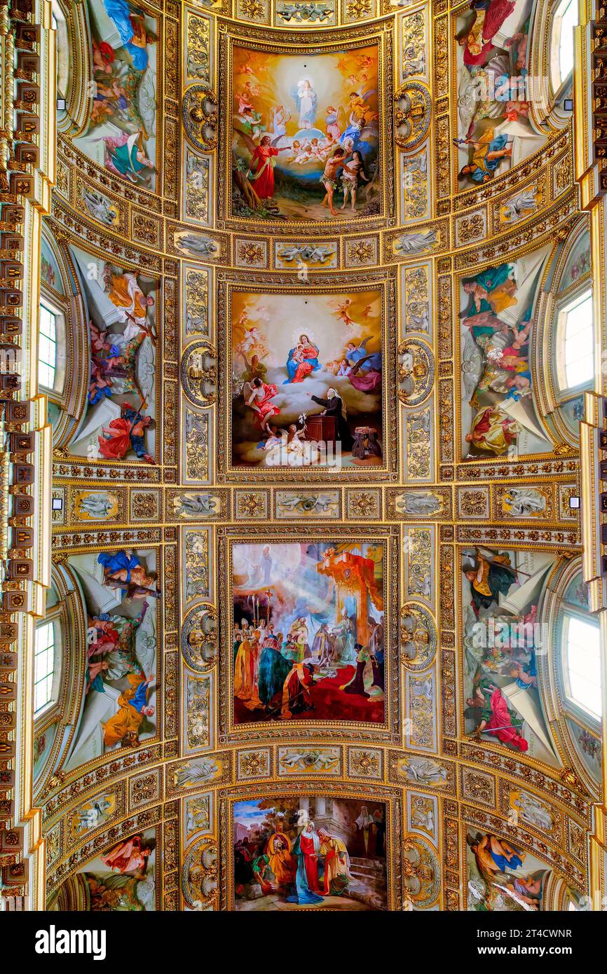 Vault of the Church of Sant'Andrea della Valle, Rome, Italy Stock Photo