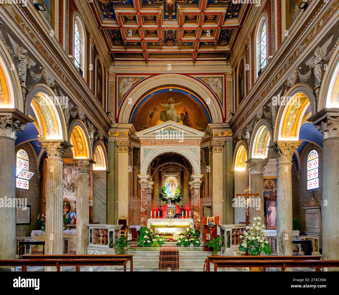 Interior of the Church of San Salvatore in Onda, Rome, Italy Stock Photo