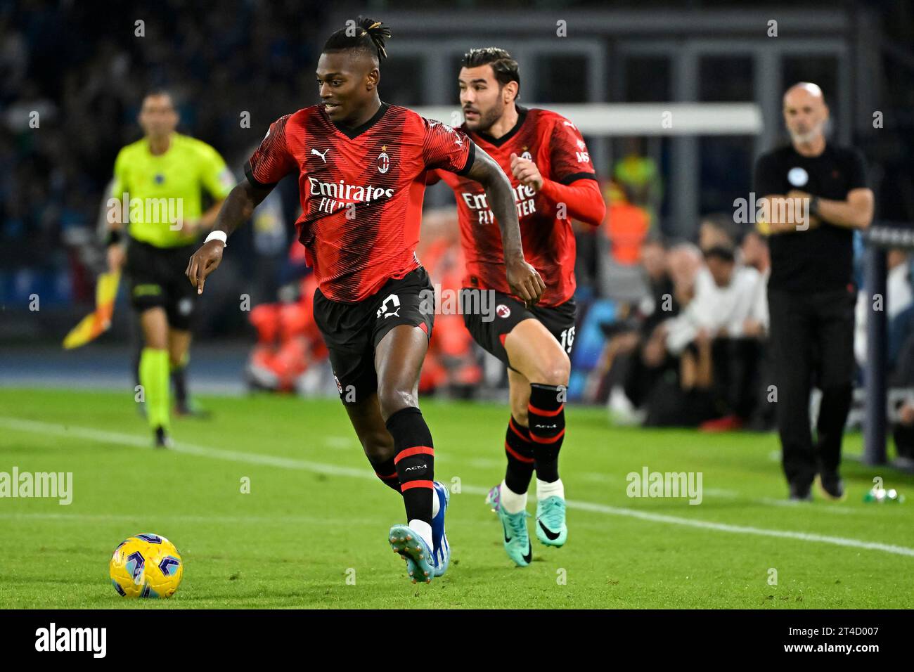 Naples Italy 29th Oct 2023 Rafael Leao And Theo Hernandez Of AC naples-italy-29th-oct-2023-rafael-leao-and-theo-hernandez-of-ac