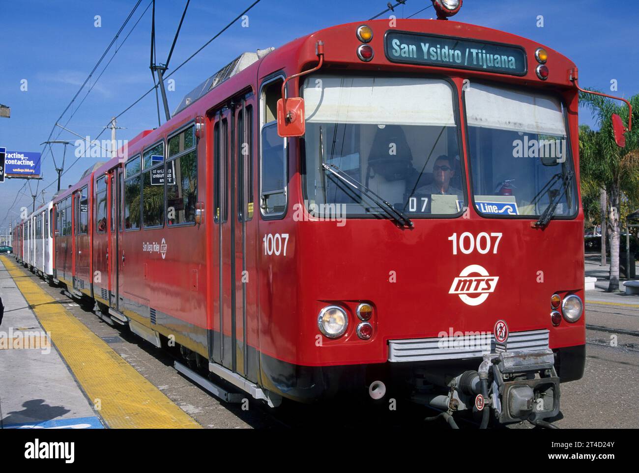 San Diego Trolley, Chula Vista, California Stock Photo